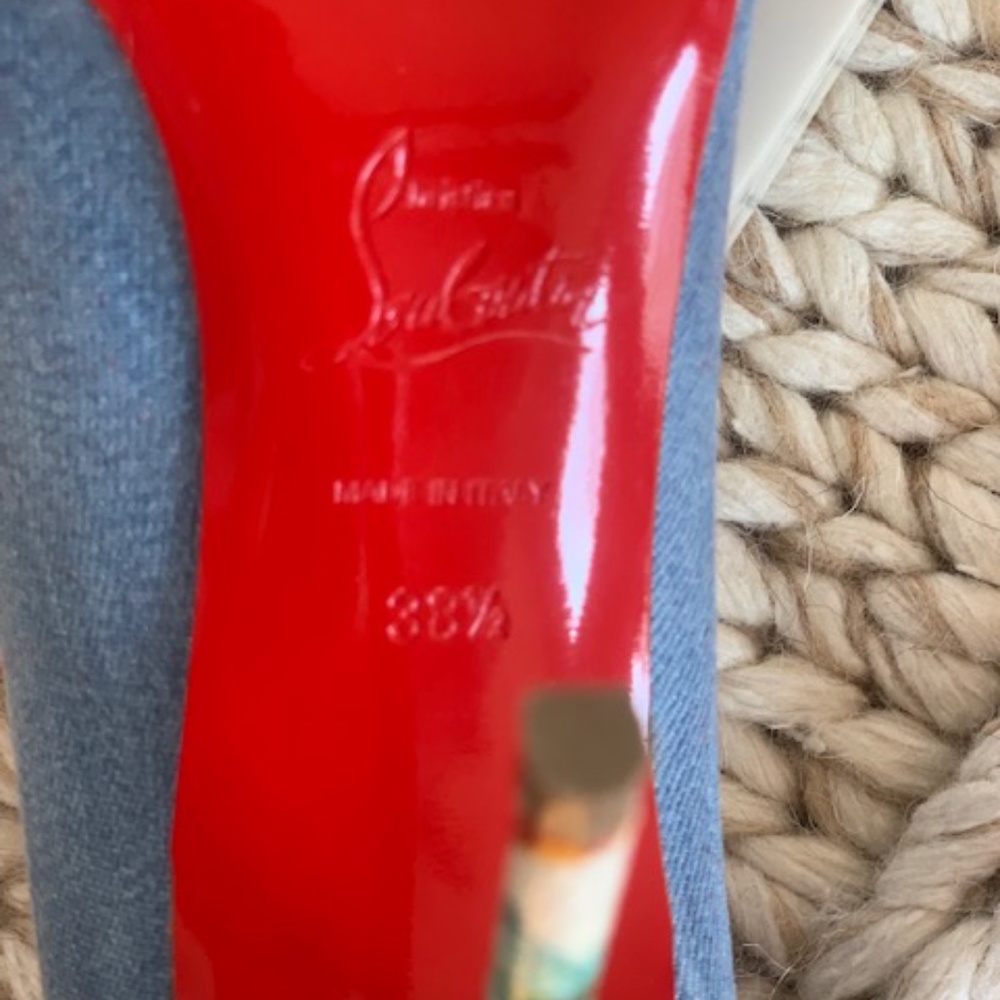 Christian Louboutin Pigalle Follies 100 Denim - Picture 8 of 12